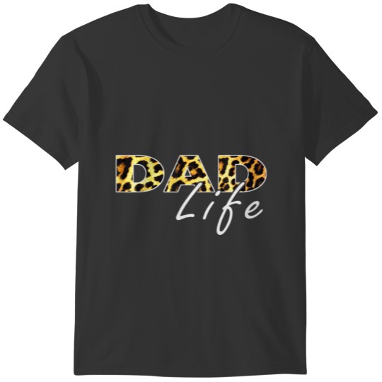 Mens Funny Dad Life Leopard, Boy Girl Matching Fam T-shirt