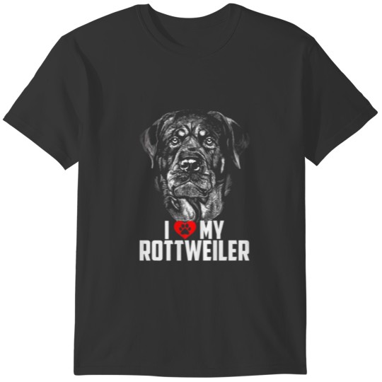 I Love My Rottweiler Dog Owners, Men And T-shirt