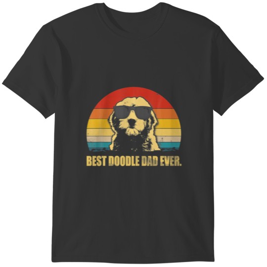 Best Doodle Dad Ever Goldendoodle Dog Vintage Gift T-shirt