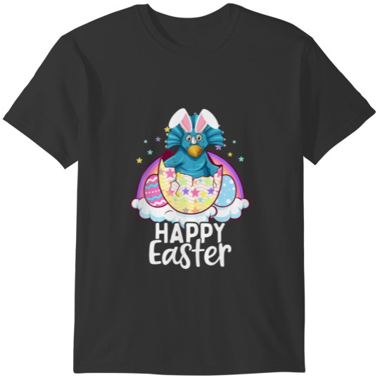 Kids Happy Easter Gift Cute Dinosaur Bunny Girls E T-shirt
