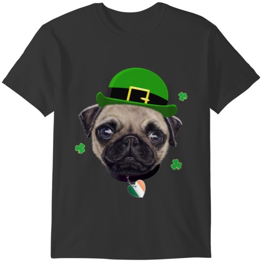 Pug Dog St Patrick’s Day Irish Flag T-shirt