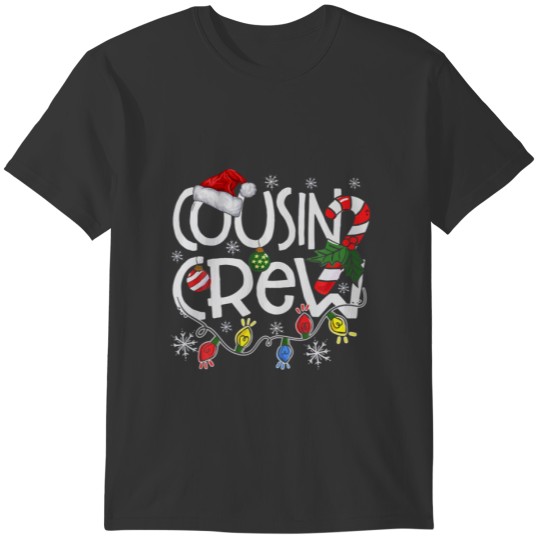 Cousin Crew Reindeer Santa Family Matching Christm T-shirt