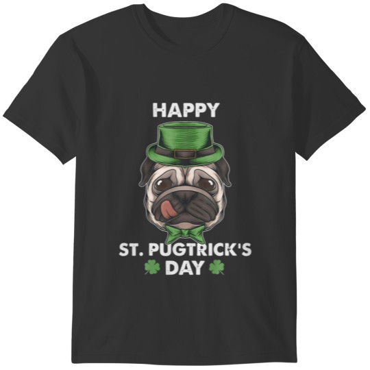 Cute Pug Face Dog Pun 17Th March Ireland Saint Pat T-shirt