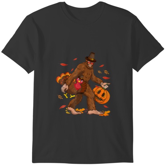 Thanksgiving Pilgrim Turkey Pumpkin Men Women T-shirt