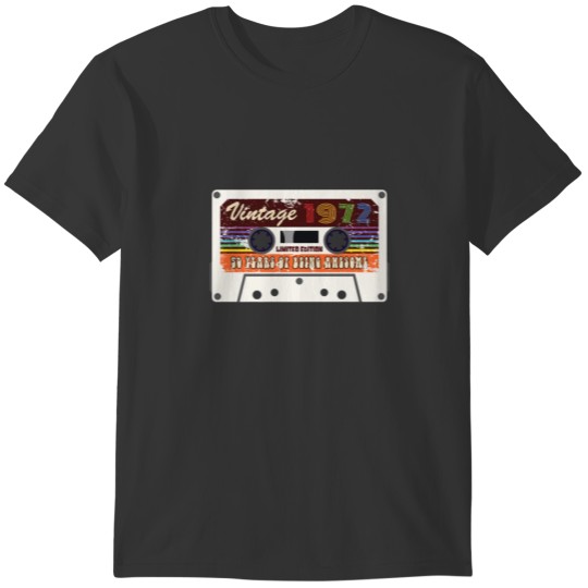 50Th Birthday, Vintage 1972 Men Women Cassette Tap T-shirt