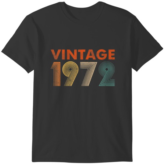 Vintage 1972 50Th Birthday For Men Women 50 Years T-shirt