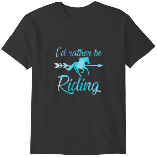 Horse-Rider Girls I D-RATHER-BE RIDING Horses Kid T-shirt
