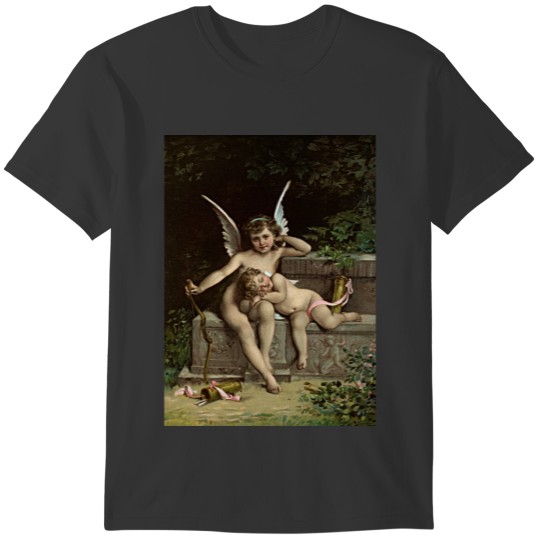 Émile Munier Two Cupid Figures Sitting on a Bench. T-shirt