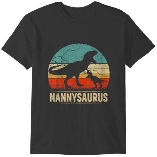 Nannysaurus T Rex Dinosaur Nanny Saurus Family Mat T-shirt