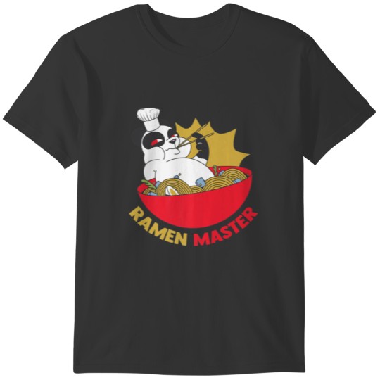 Ramen Master - Anime Animals - Pandas Japanese Aes T-shirt