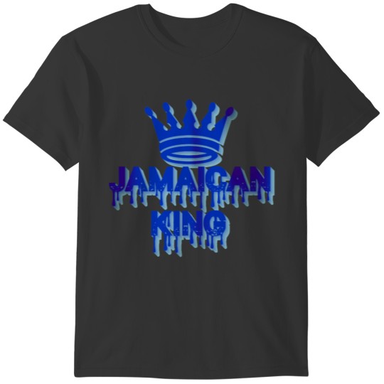 Blue Jamaican King with Five Point Crown T-shirt