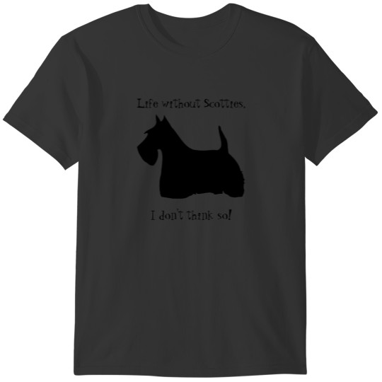 Scottish Terrier dog black silhouette T-shirt