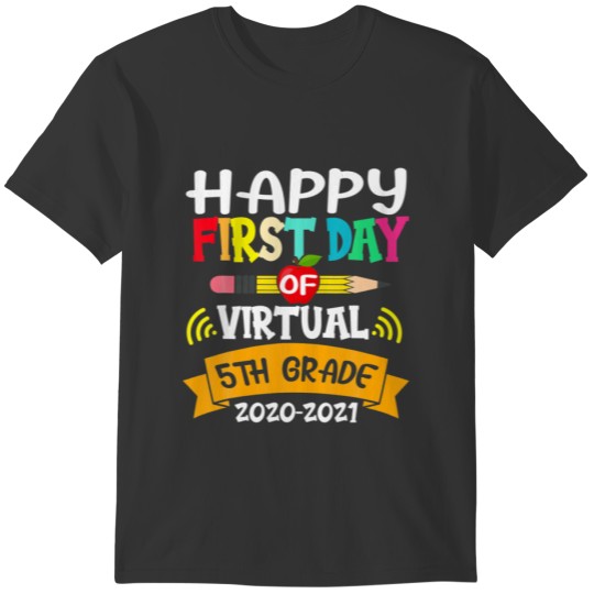 Hello Virtual 5Th Grade Squad Funny School T-shirt