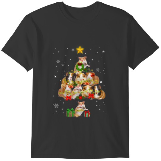 Funny Guinea Pig Christmas Tree Family Xmas Or T-shirt