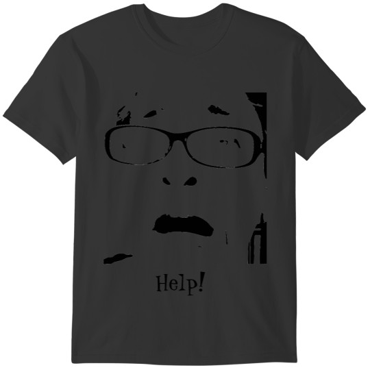 Hilarious Scared Lady Wearing Glasses Personalized T-shirt