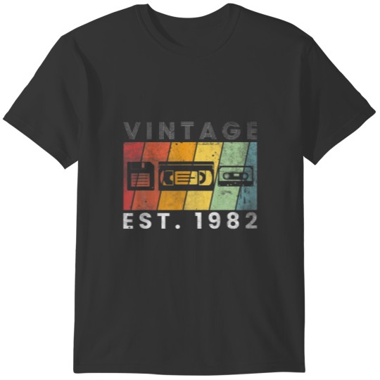40Th Birthday Disc Cassette Videotape T-shirt