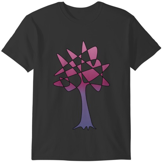 Perpetual Art Pink Purple Abstract Tree T-shirt