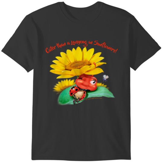 Sleepy Ladybug Sunflowers T-shirt