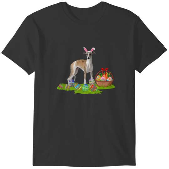 Whippet Dog Easter Egg Hunting Bunny Whippet Easte T-shirt