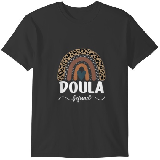 Doula Squad, Leopard Rainbow Matching Doula Nurse T-shirt