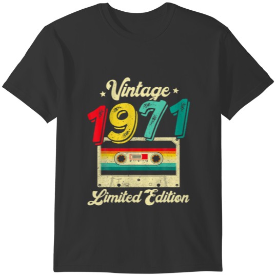 51 Years Old Vintage 1971 Cassette Tape 51St Birth T-shirt