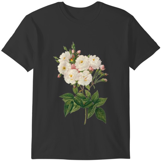 Vintage Flowers Floral Blush Noisette Rose Redoute T-shirt