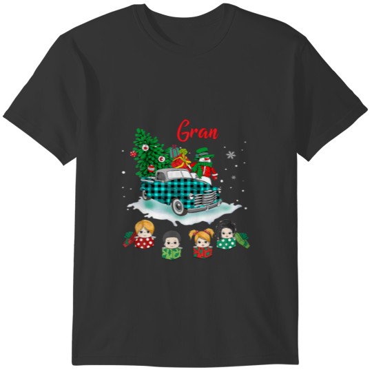 Christmas Gran Christmas Tree Green Truck Cute Gif T-shirt