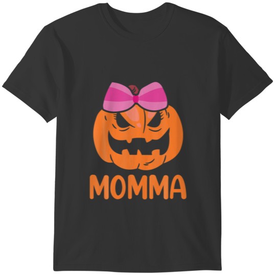 Pumpkin Momma Mother Matching Family Halloween T-shirt