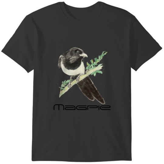 Cute Magpie Bird, Birding, Nature, Wildlife,Garden T-shirt