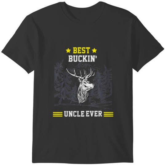 Mens Vintage Best Buckin' Uncle Ever Costume Deer T-shirt