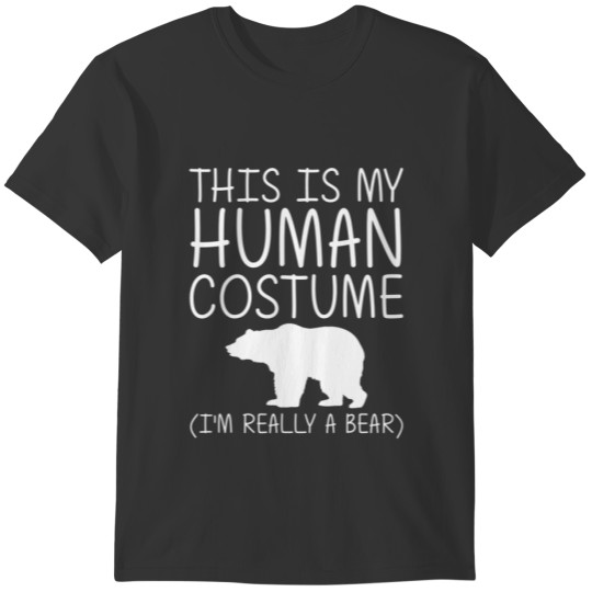 Bear Easy Halloween Human Costume Mammal Animal DI T-shirt