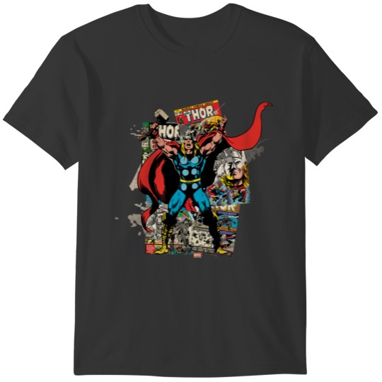 Thor Retro Comic Collage T-shirt