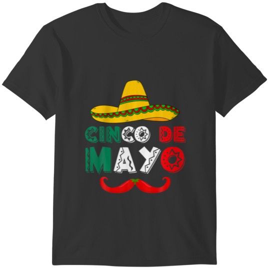 Fiesta Cinco De Mayo Funny Men Women Hat Mexican A T-shirt