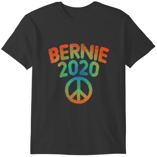 Bernie 2020 Peace Sign Tie Dye Hippie Sanders For T-shirt