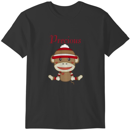 Custom Sock Monkey Baby Shower Gift Clothing T-shirt