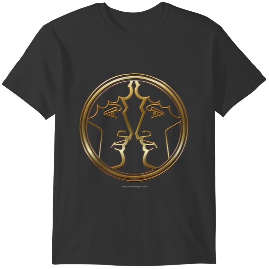 Gold Gemini Zodiac Twins Astrology Sign T-shirt