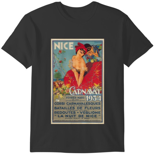 Vintage French Carnival Nice 1934 T-shirt