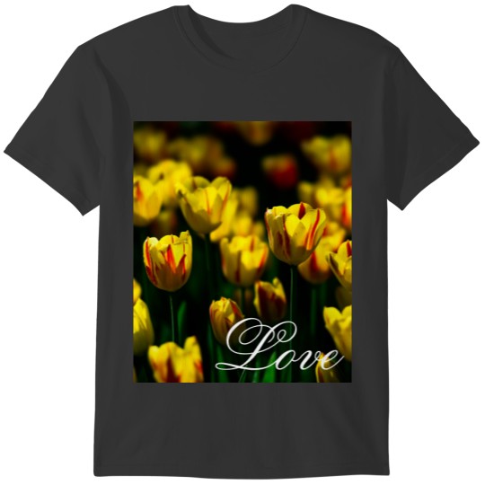 Yellow tulip flowers T-shirt