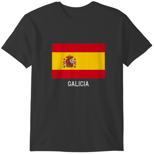 Galicia Spain Flag Emblem Escudo Bandera Crest T-shirt