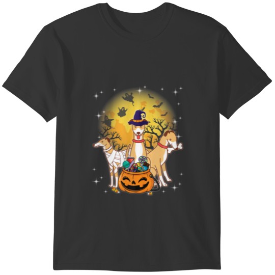 Funny Halloween Wippets Witch Pumpkin Mummy Dog Lo T-shirt