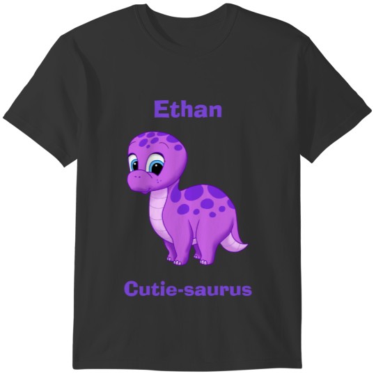 Cute Baby Dinosaur Cutie-saurus Purple T-shirt