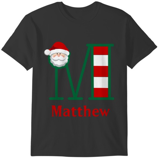 Baby's Santa Christmas  monogram M T-shirt