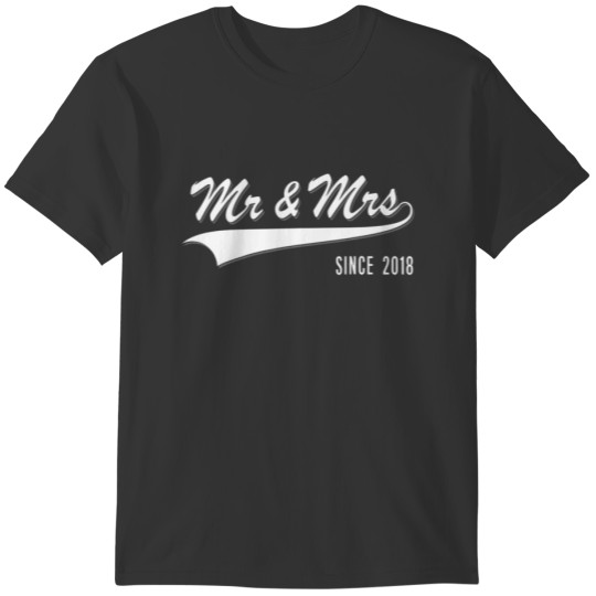 4Th Wedding Anniversary Couple Gift Mr. And Mrs. S T-shirt