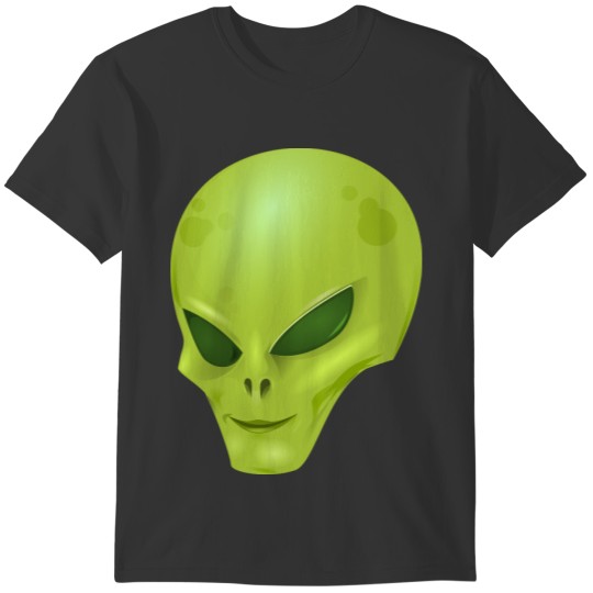 Green Alien Head T-shirt