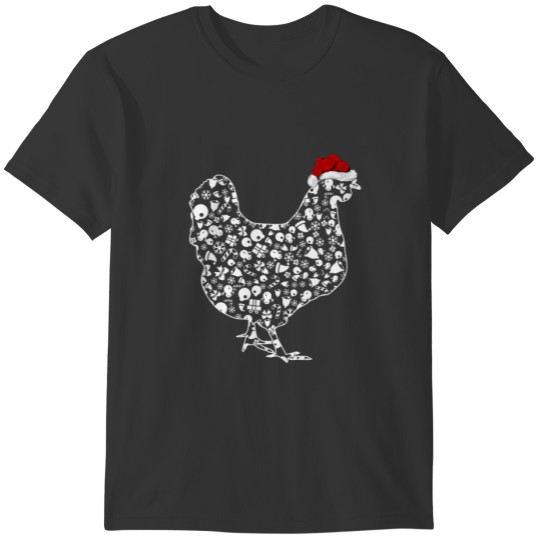 Xmas Decoration Matching Family Santa Chicken Chri T-shirt