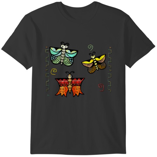 Zuni Butterfly Folk Art T-shirt