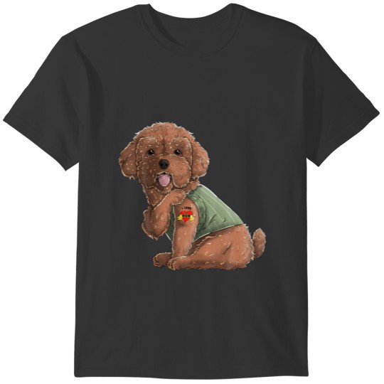 I Love Mom Tattoo Funny Bernese Mountain Dog With T-shirt