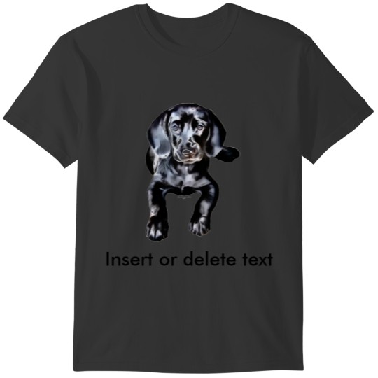 Kid's hooded  black lab puppy T-shirt
