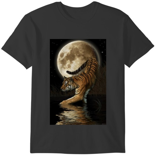 Moonlight Tales ~ Tiger Hunting in Moonlight T-shirt