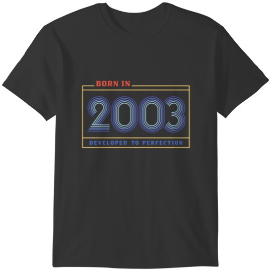 Born In 2003 - Developed To Perfection Retro 18 T-shirt